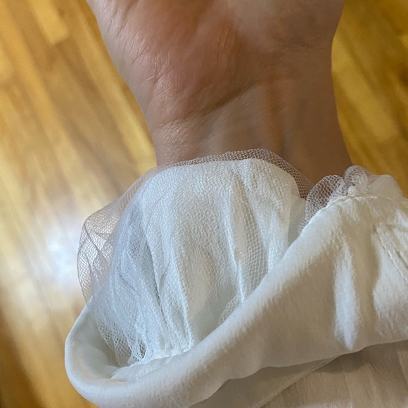 Nisse Blouse - Bouffant Sleeve - striped blue/gold - like new - Picture 3 of 5